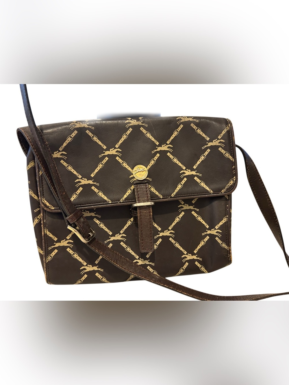 Vintage Longchamp Paris Leather bag in brown